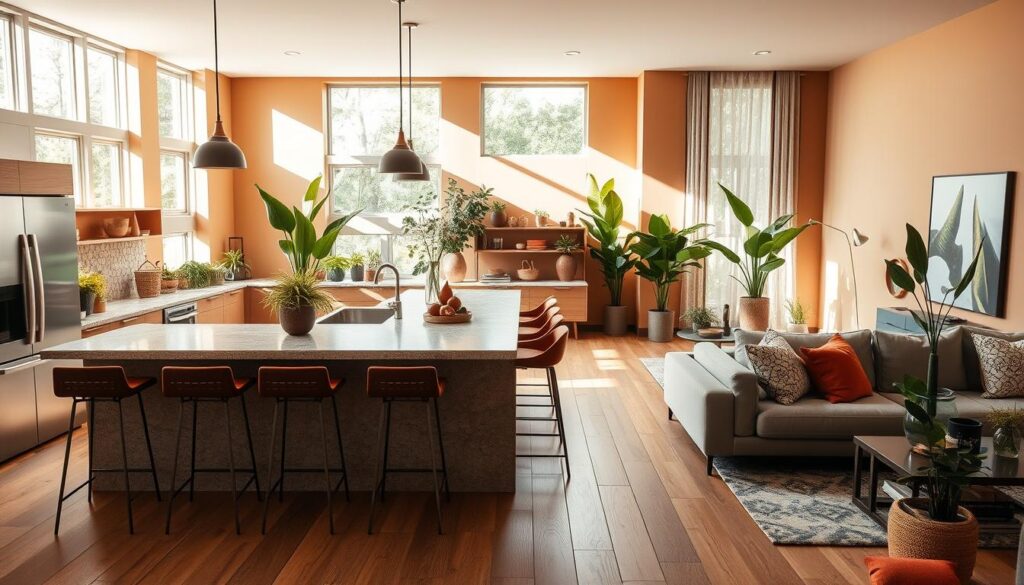 cocinas abiertas en diseño interior coherente