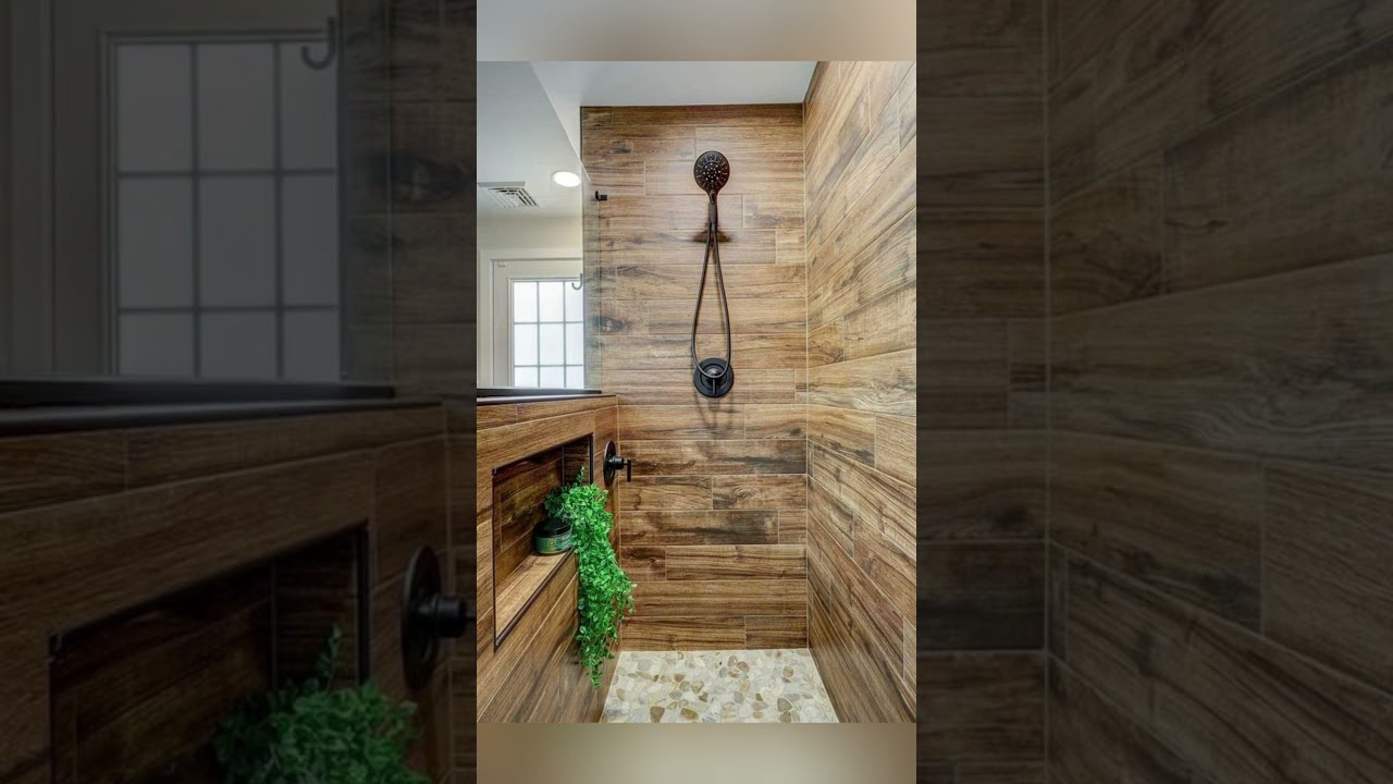 Combina encimeras de color lavanda en baños rústicos para un estilo sereno