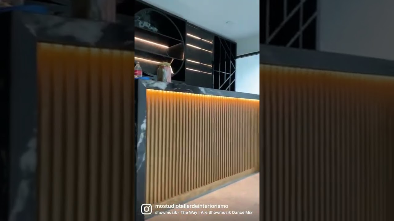 Encimeras de color gris perla en discotecas pequeñas modernas: estilo íntimo