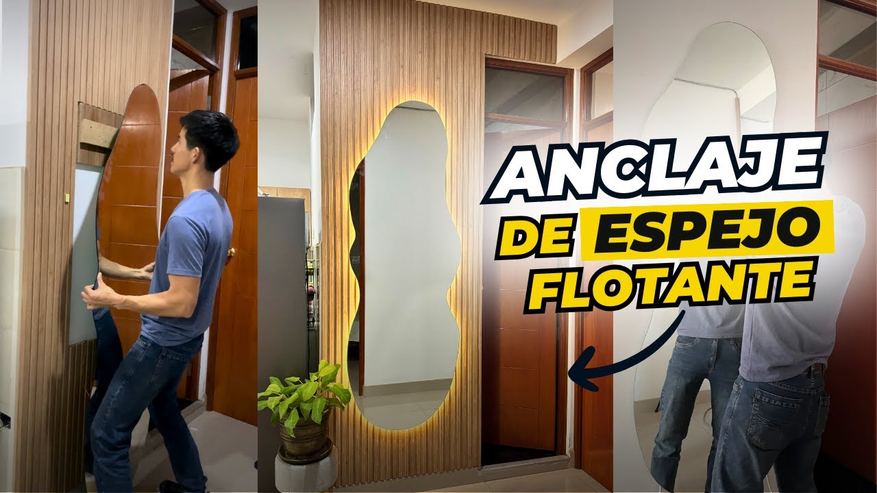 instalar espejos flotantes granito