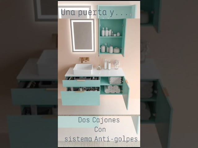 muebles baño cajones térmicos mármol